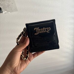 Juicy Couture Black Mini Wallet with Chain